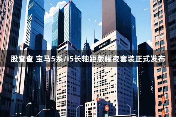 股查查 宝马5系/i5长轴距版耀夜套装正式发布