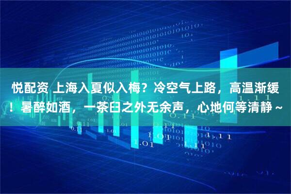悦配资 上海入夏似入梅？冷空气上路，高温渐缓！暑醉如酒，一茶臼之外无余声，心地何等清静～