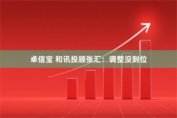 卓信宝 和讯投顾张汇：调整没到位
