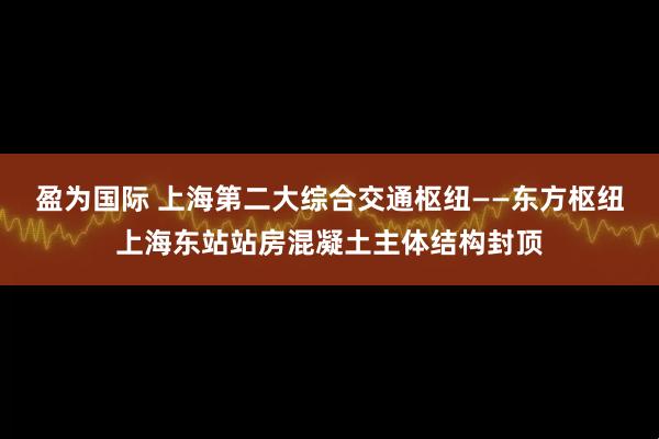 盈为国际 上海第二大综合交通枢纽——东方枢纽上海东站站房混凝土主体结构封顶