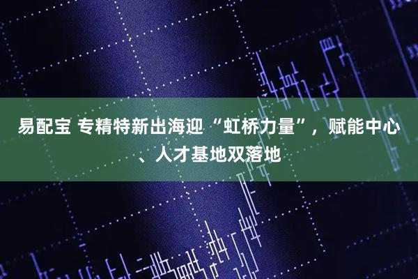 易配宝 专精特新出海迎 “虹桥力量”，赋能中心、人才基地双落地