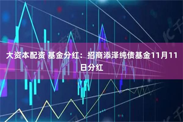 大资本配资 基金分红：招商添泽纯债基金11月11日分红
